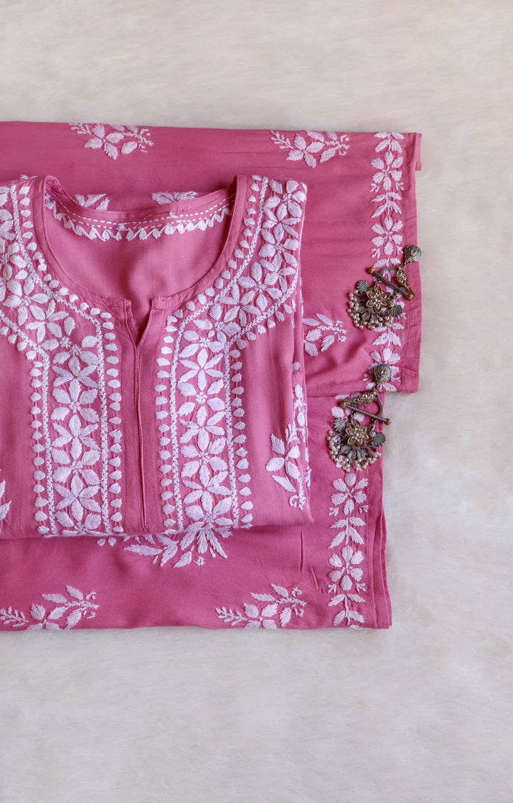 Amaara Mauve Pink Rayon Kurta Pant set