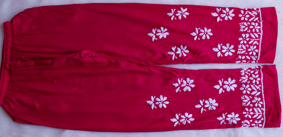 Maahi Deep Pink Rayon Coord set - Noor Chikankari