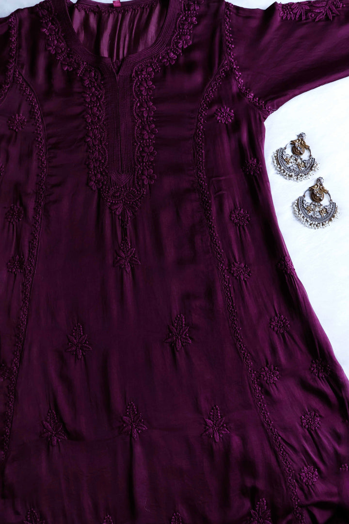 Mehr Deep Purple Modal Silk Dress