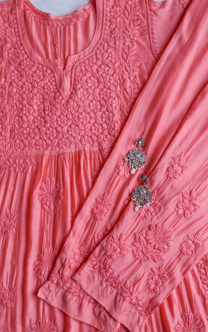 Hoor Rose Pink 10D Pure Muslin Kurta Set