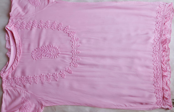 Zamda Afghani Baby Pink Pure Modal Set