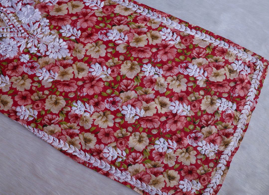 Aleha Cranberry Pink Pure Mulmul set