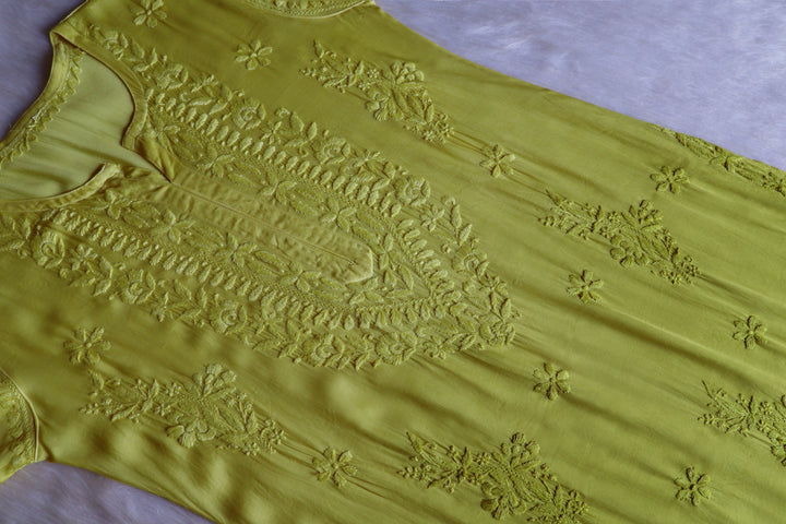 Mahnoor Olive Green Modal Silk Kurta Set