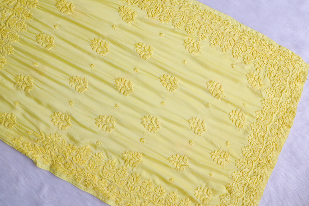MehrNaaz Lemon Yellow Pure Muslin Kurta