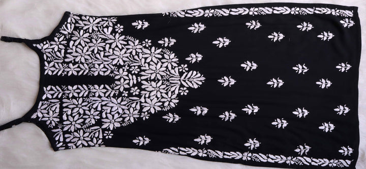 Raaha Black Sleeveless Rayon Kurta Pant set