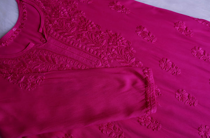 Azel Deep Pink 2 piece Rayon set