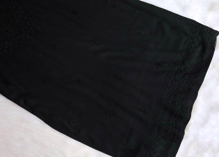 Haania Black Long Cotton Kurta