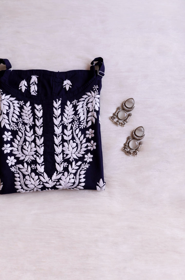 Mirha Black Short Sleeveless Kurta