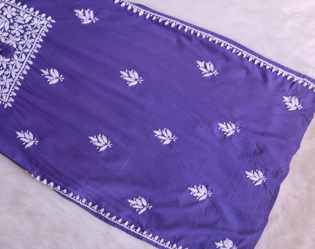 Zyra Purple Cotton Kurta