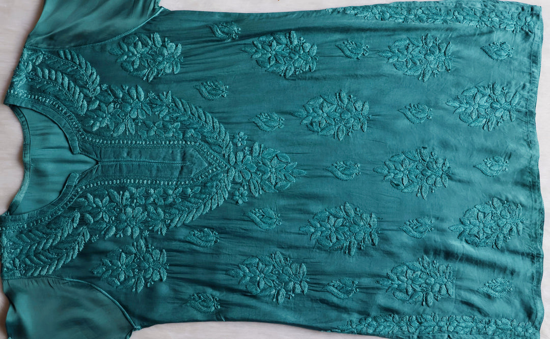 Mehr Sea Blue Modal Silk short top