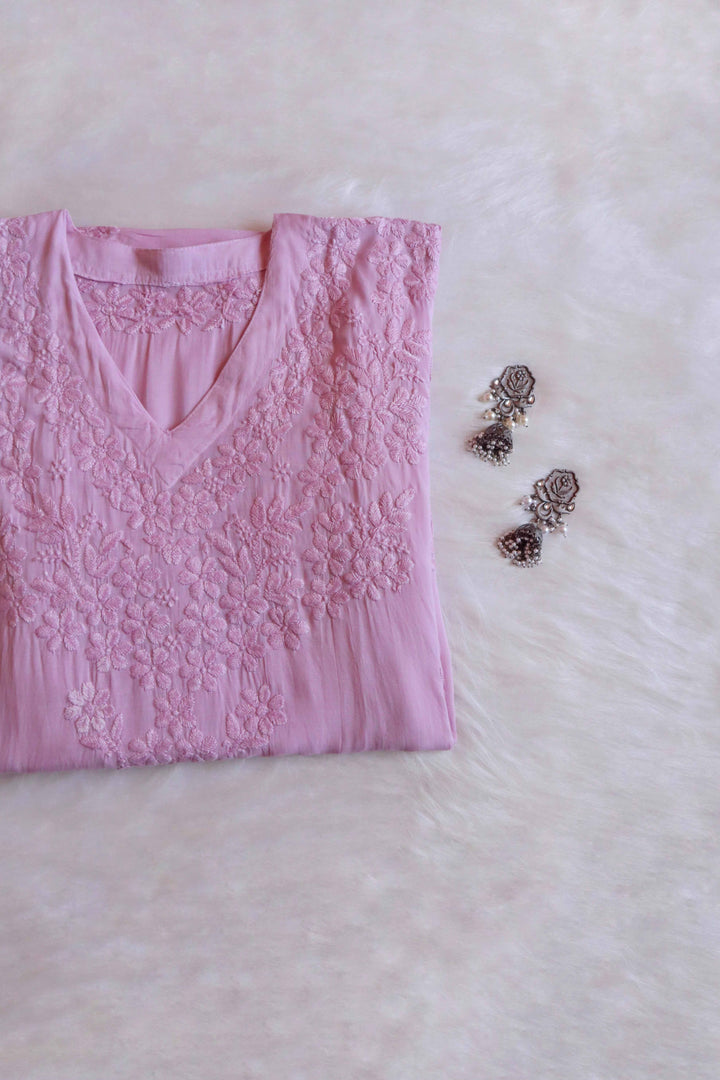 Sadiya Dusty Purple Luxe Muslin Kaftan