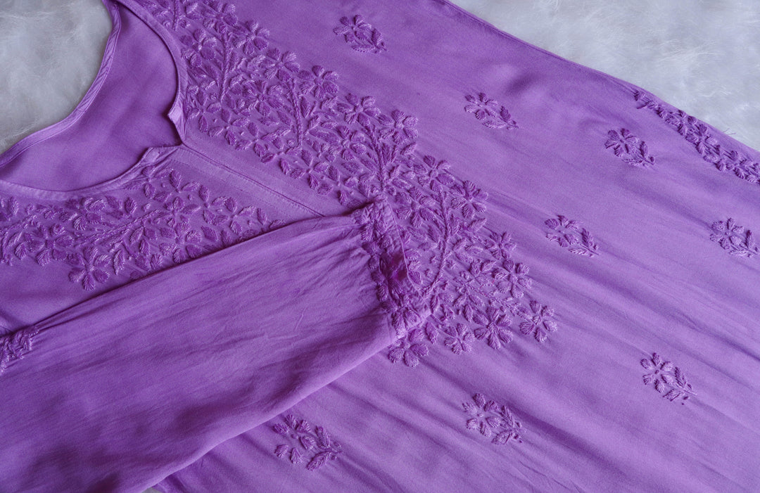 Azel Lavender 2 piece Rayon set
