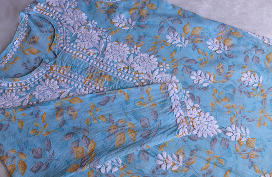 Iris Sky Blue Pure Mulmul set