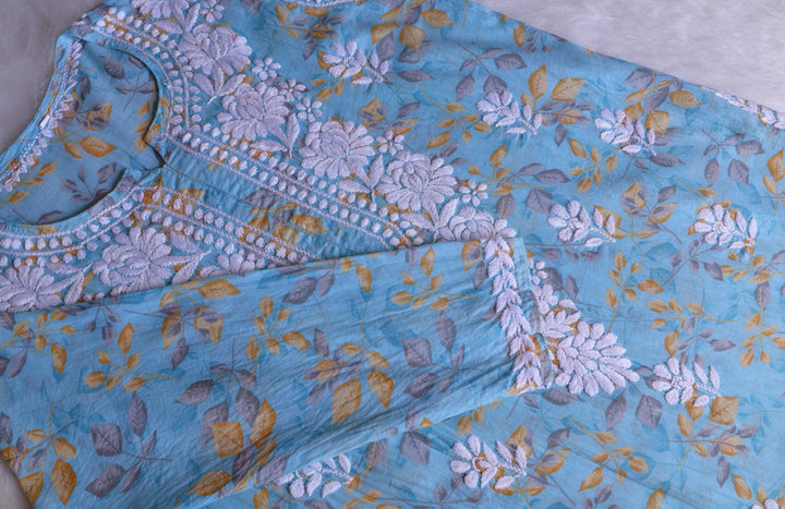 Iris Sky Blue Pure Mulmul set