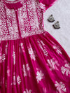 Aayat Rani Pink Floral Mulmul Dress