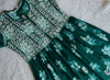 Aayat Bottle Green Floral Mulmul Dress