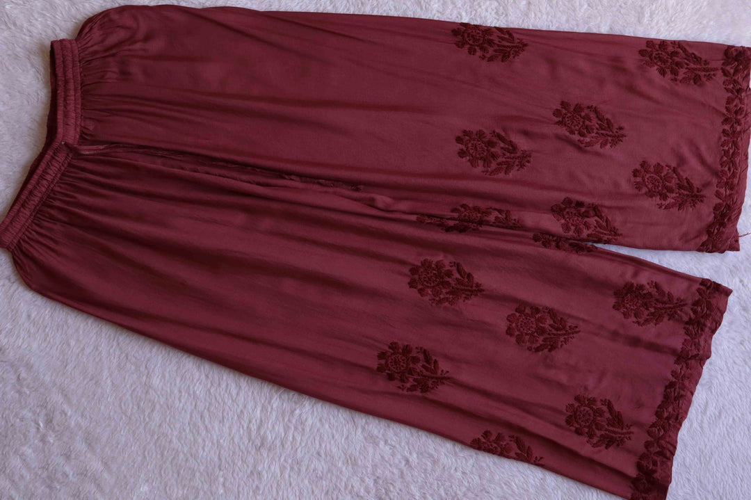 Nazakat Maroon 2 piece Modal set