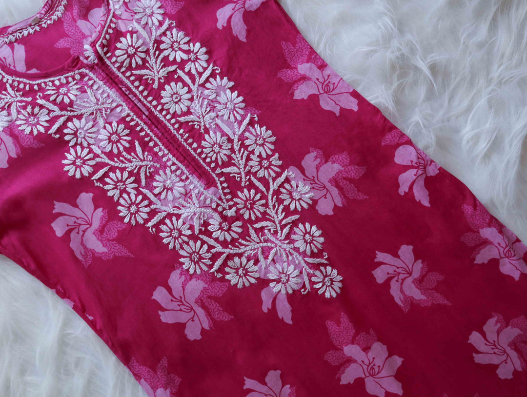 Aayat Rani Floral Long MulMul kurta