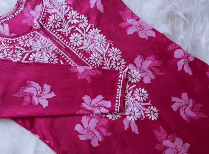 Aayat Rani Floral Long MulMul kurta