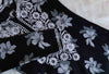 Aayat Black Floral Long MulMul kurta