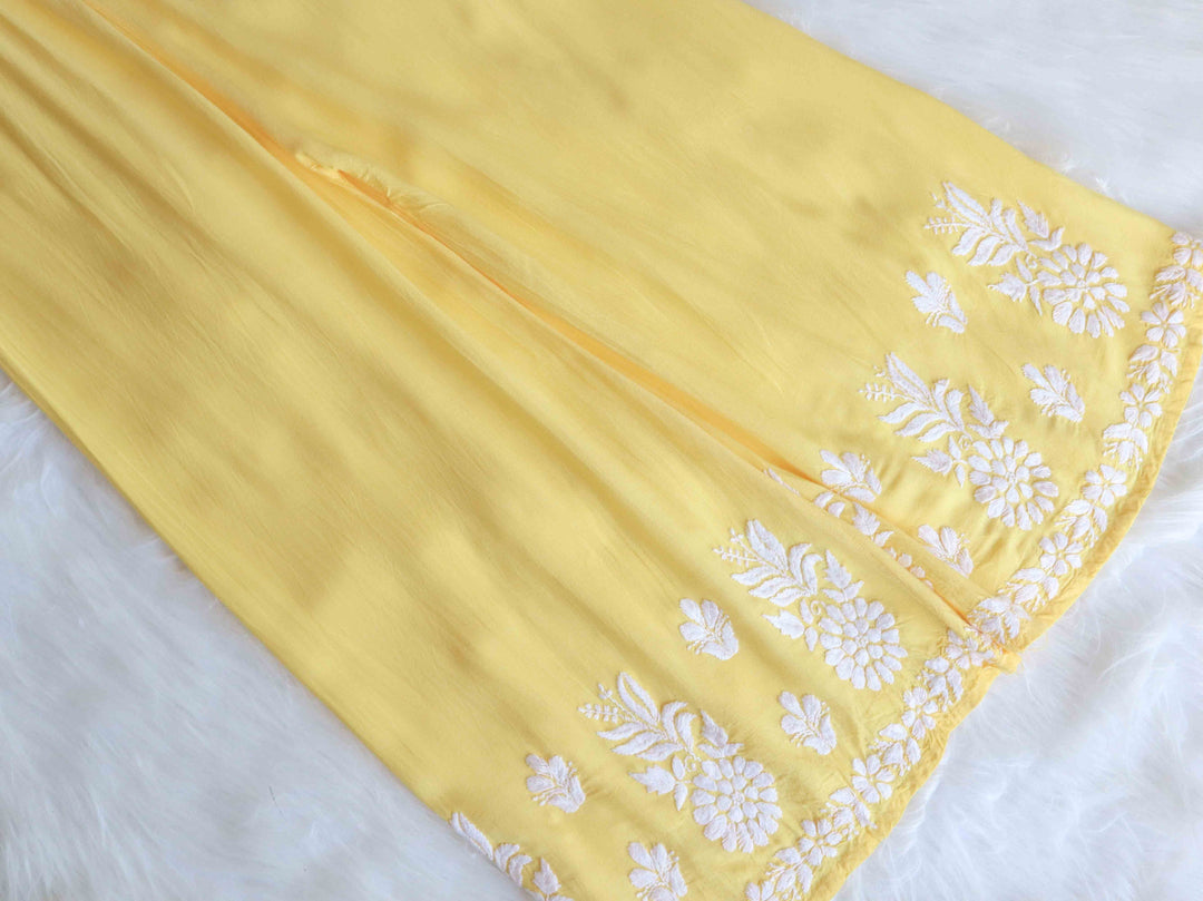 Haya Pastel Yellow Rayon Kurta Pant set
