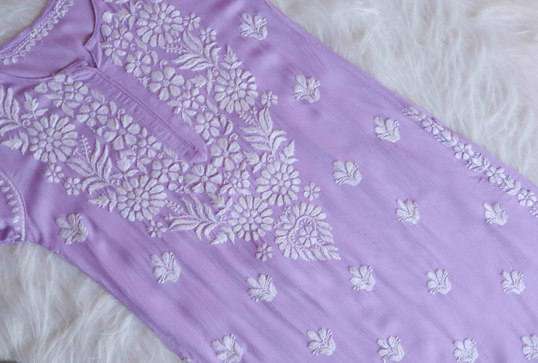 Haya Lavender Rayon Kurta Pant set