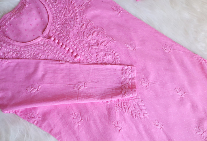 Nazakat Baby Pink short kurta