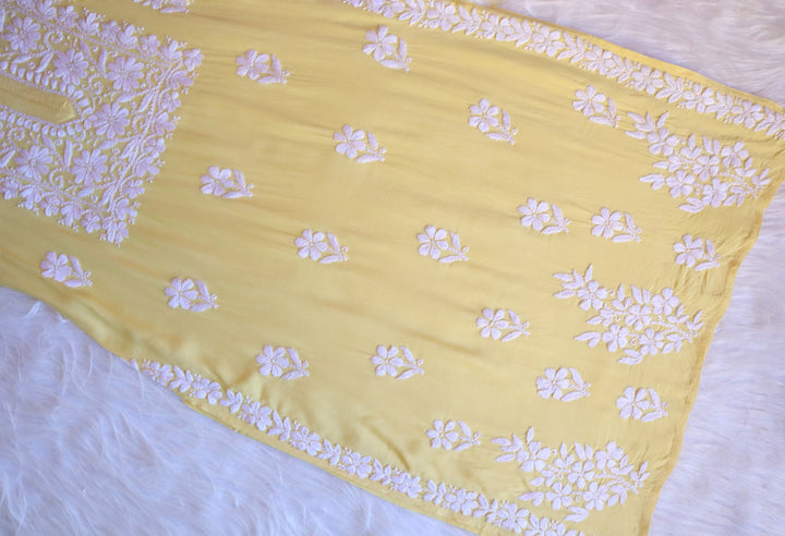Pastel Yellow Rayon Kurta Pant set