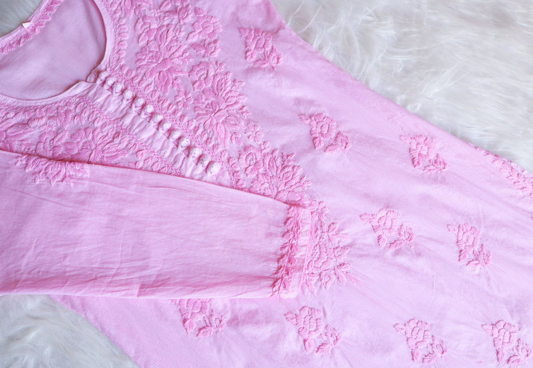 Aayat Baby Pink Cotton Kurta