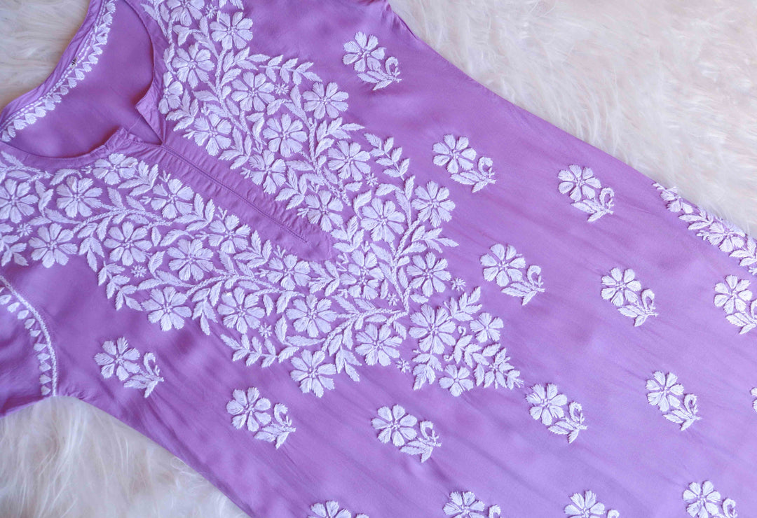 Zahrah Lavender Long Modal Kurta