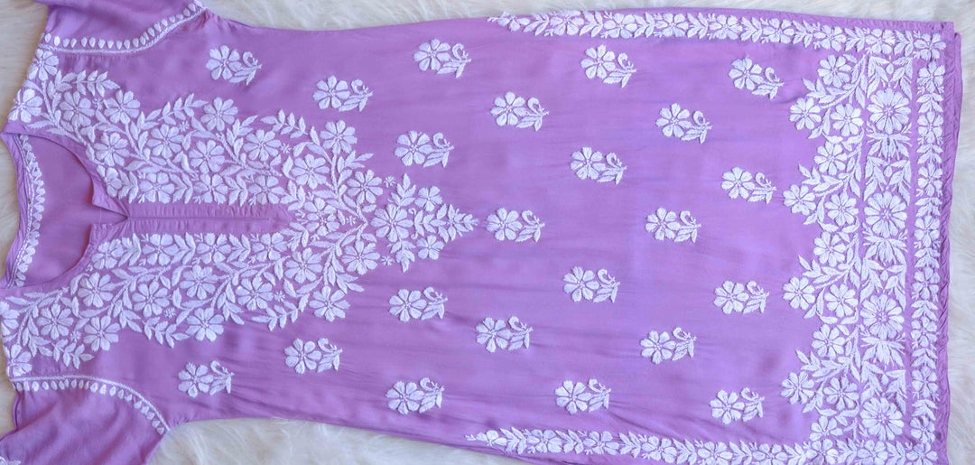 Zahrah Lavender Long Modal Kurta