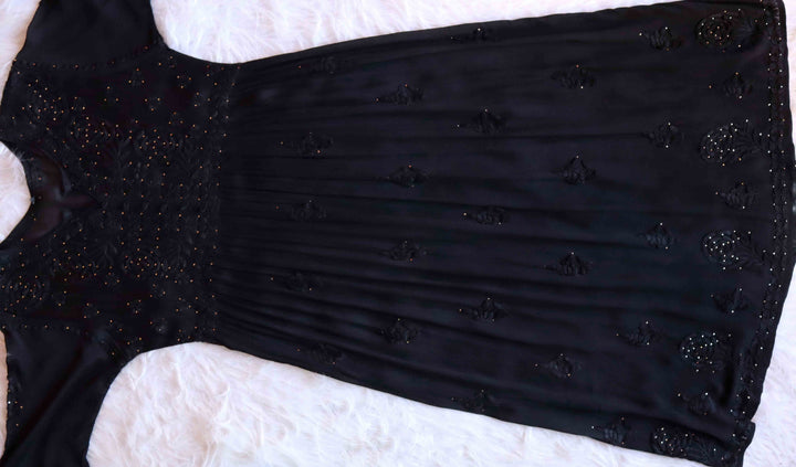Hoor Black Pure Chiffon Dress