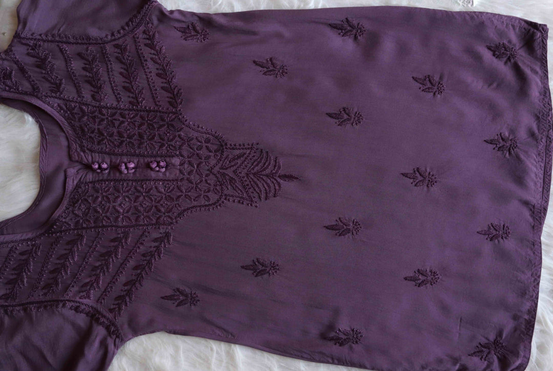 Aria Smoky Purple Modal short top