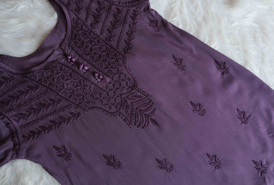 Aria Smoky Purple Modal short top