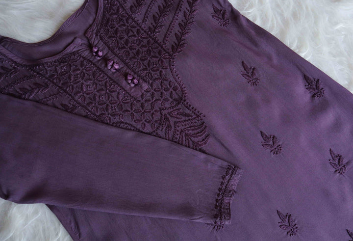 Aria Smoky Purple Modal short top