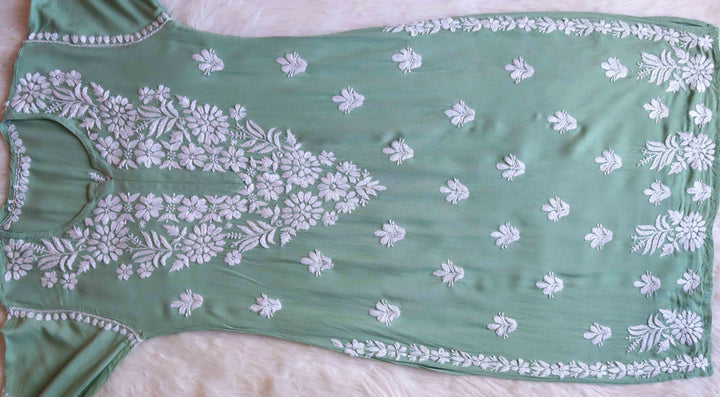 Haya Sage Rayon Kurta Pant set
