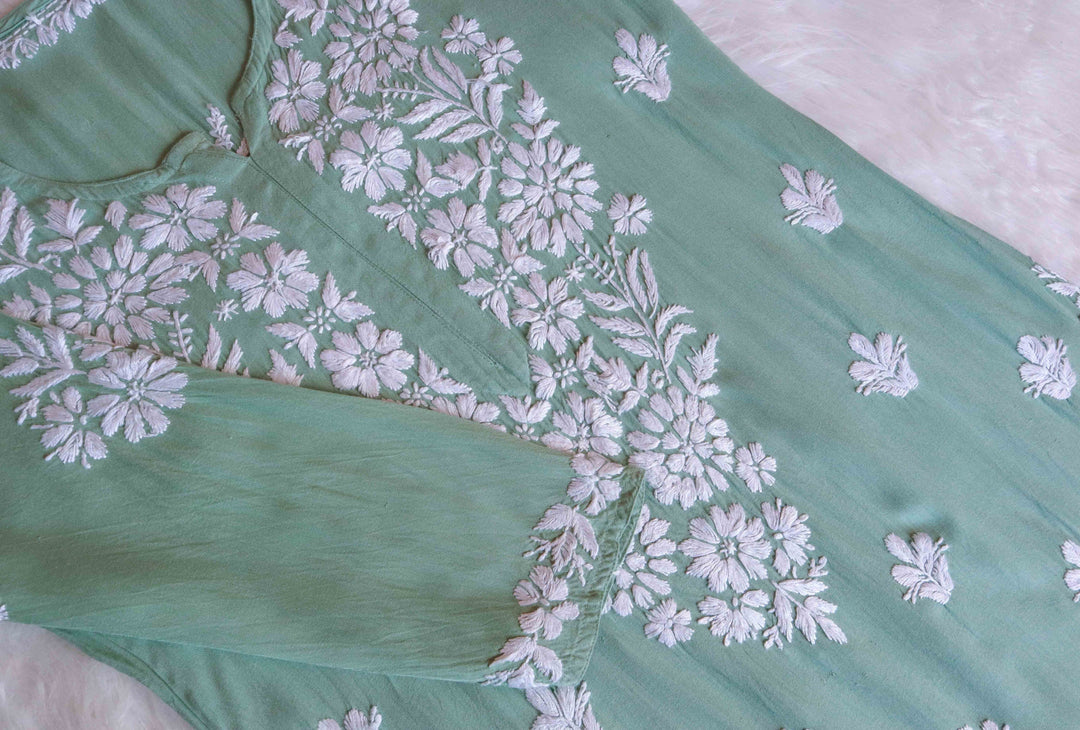 Haya Sage Rayon Kurta Pant set
