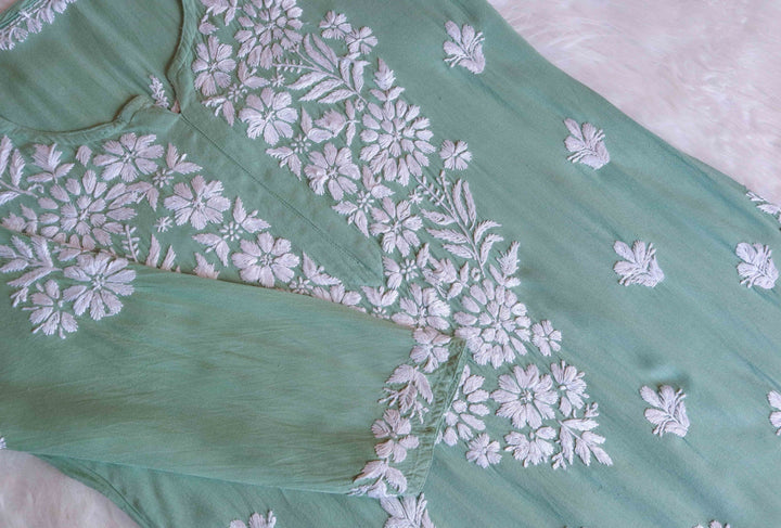 Haya Sage Rayon Kurta Pant set
