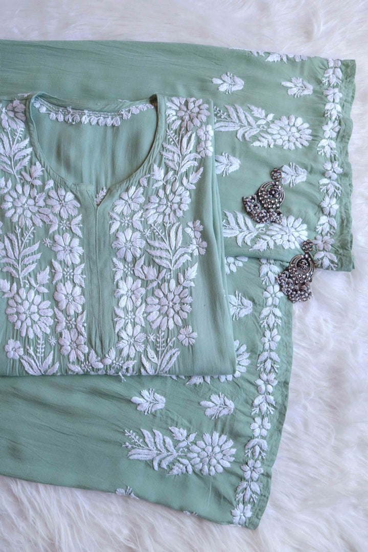 Haya Sage Rayon Kurta Pant set