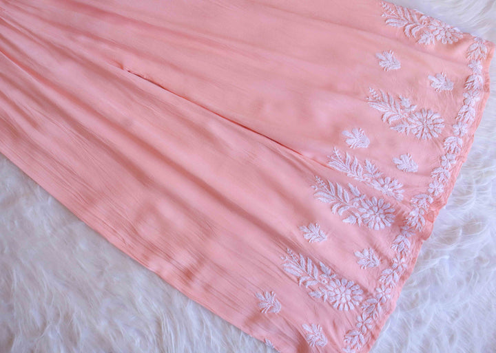 Haya Peach Rayon Kurta Pant set