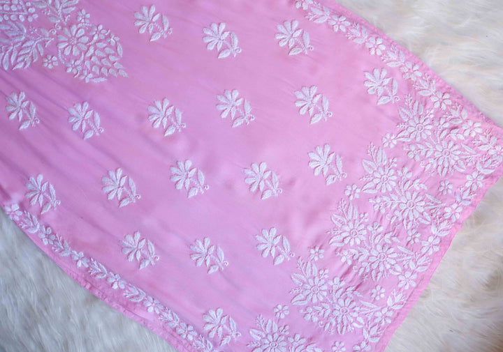 Mehr Pastel Pink Long Modale Kurta