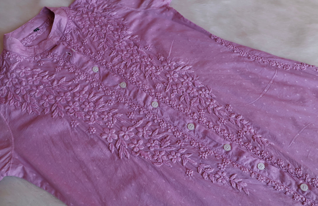 Nazakat Dusty Purple Pure Cotton Kurta Set