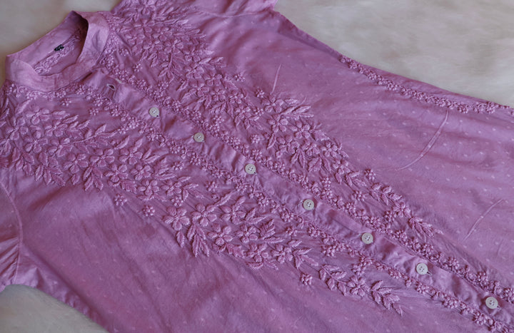 Nazakat Dusty Purple Pure Cotton Kurta Set