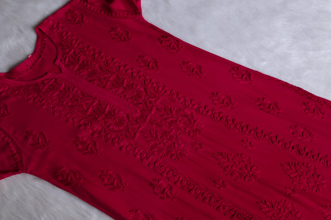 Amirah Deep Pink 2 piece Rayon set