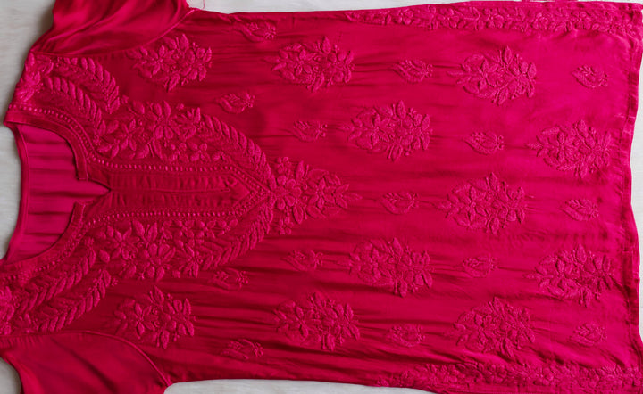Mehr Deep Pink Modal Silk short top