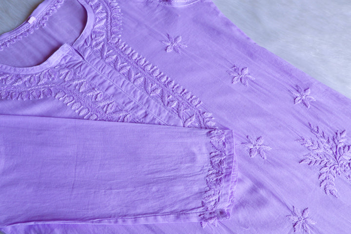 Heer Lavender Pure Cotton Kurta