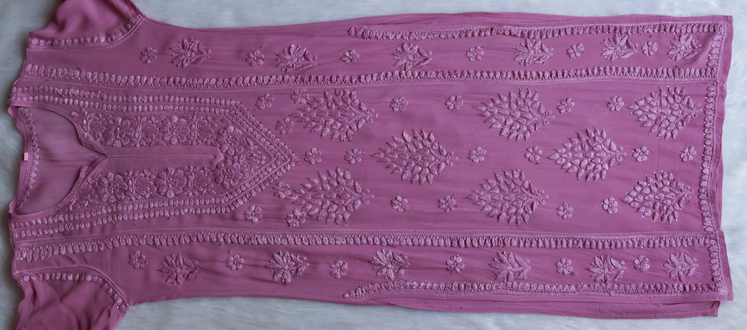 Hoor Dusty Purple Viscose Georgette Kurta