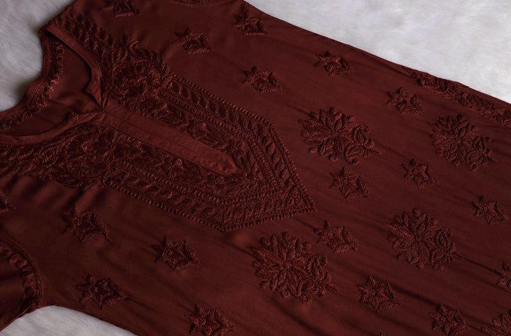 Nagma Choclolate Brown 2 piece Rayon set