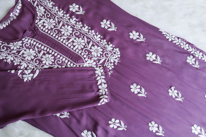 Alaaya Dusty Purple Long Modal Kurta