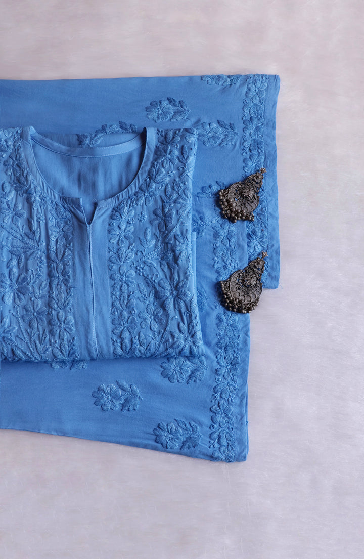 Iqra Ice Blue 2 piece Rayon set